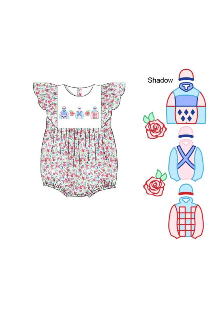 Shadow Embroidered Jockey Silks Floral Bubble - Image 2