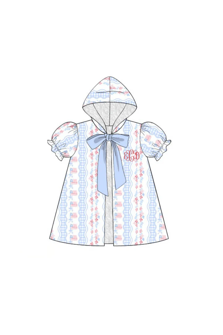 Smocked American Flag Bow Coverup - Image 2