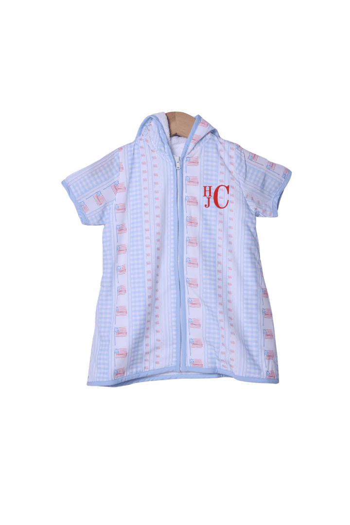 Smocked American Flag Coverup