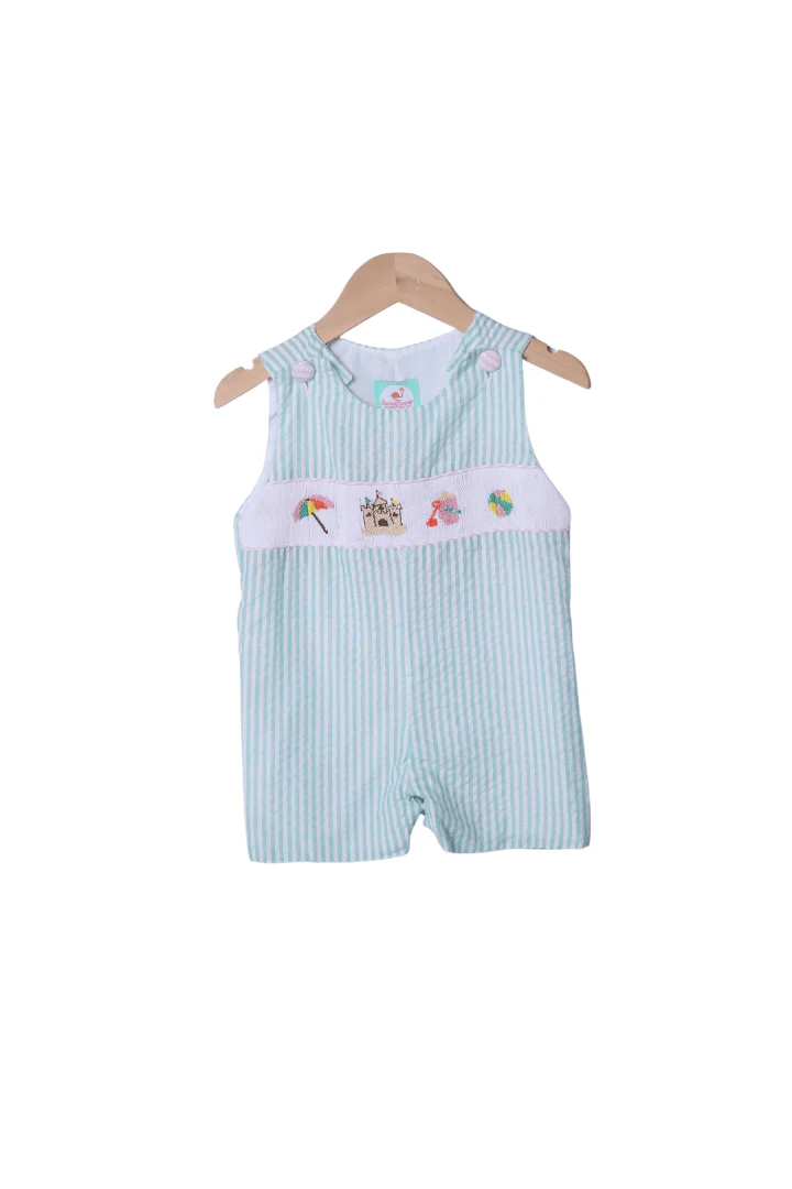 Smocked Beachy Beachy Mint Seersucker Jon Jon