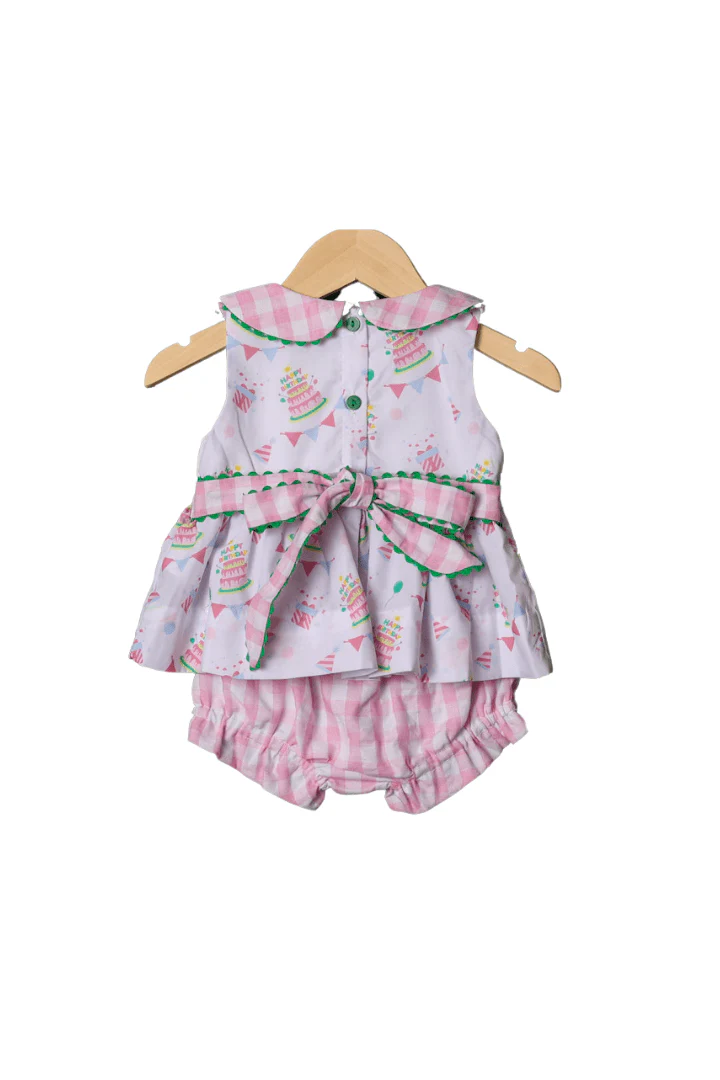 Smocked Birthday Party Bloomer Set - Image 2