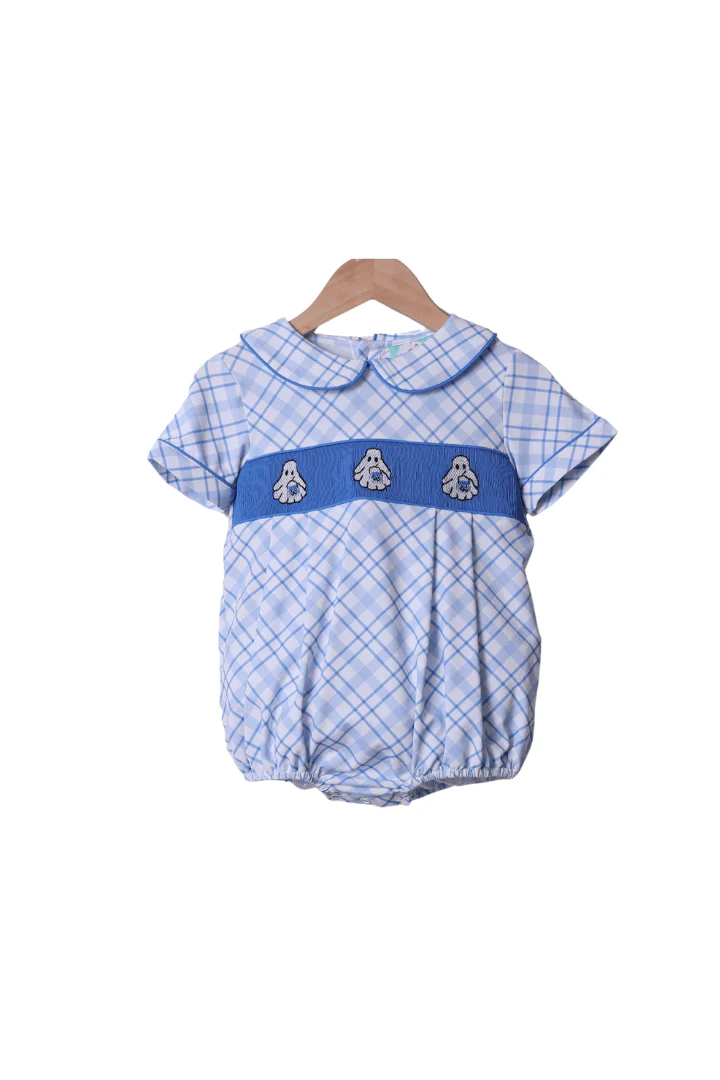 Smocked Blue Ghost Bubble