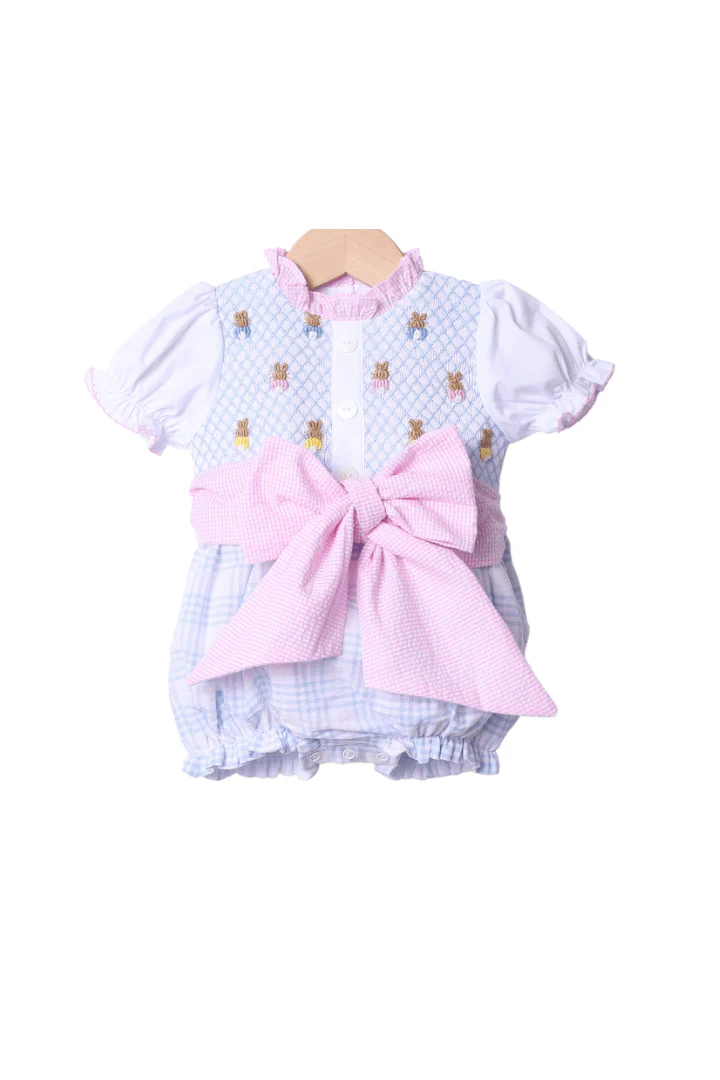 Smocked Bullion Bunny Heirloom Bubble