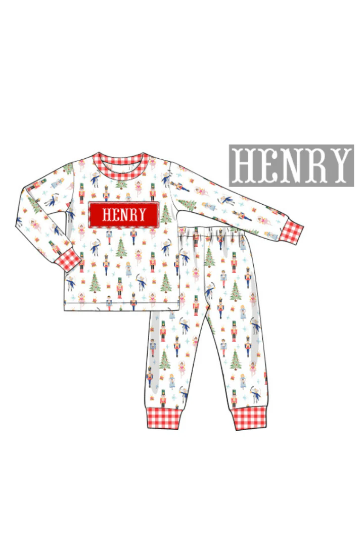 Pre-Order Smocked Custom Name Classic Nutcracker Christmas Trimmings - Image 6