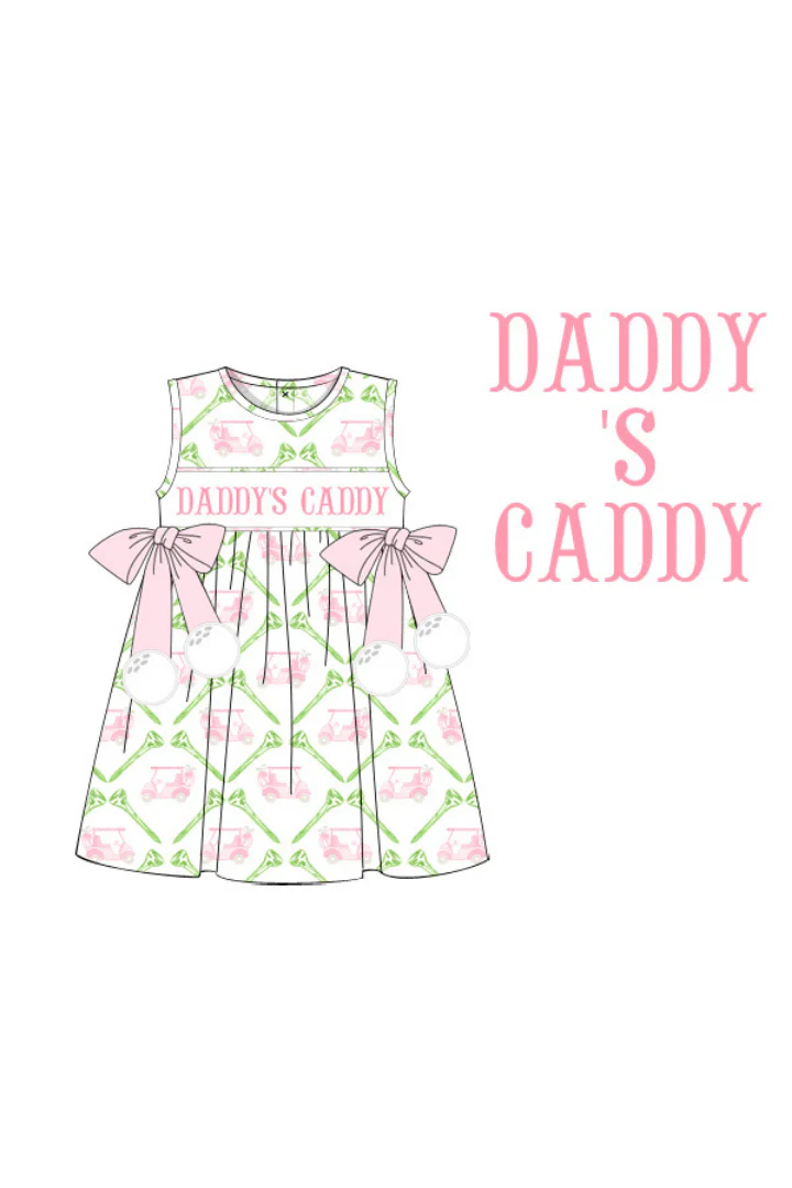 Smocked Daddy's Caddy Pink Bow Dress - Image 2