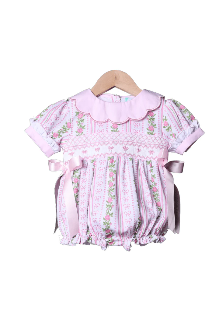 Smocked Fancy Floral Bubble