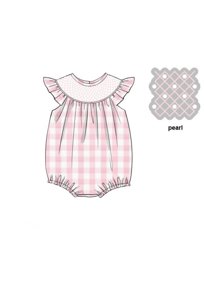 Smocked Heirloom and Pearl Pink Buffalo Bubble - Image 2