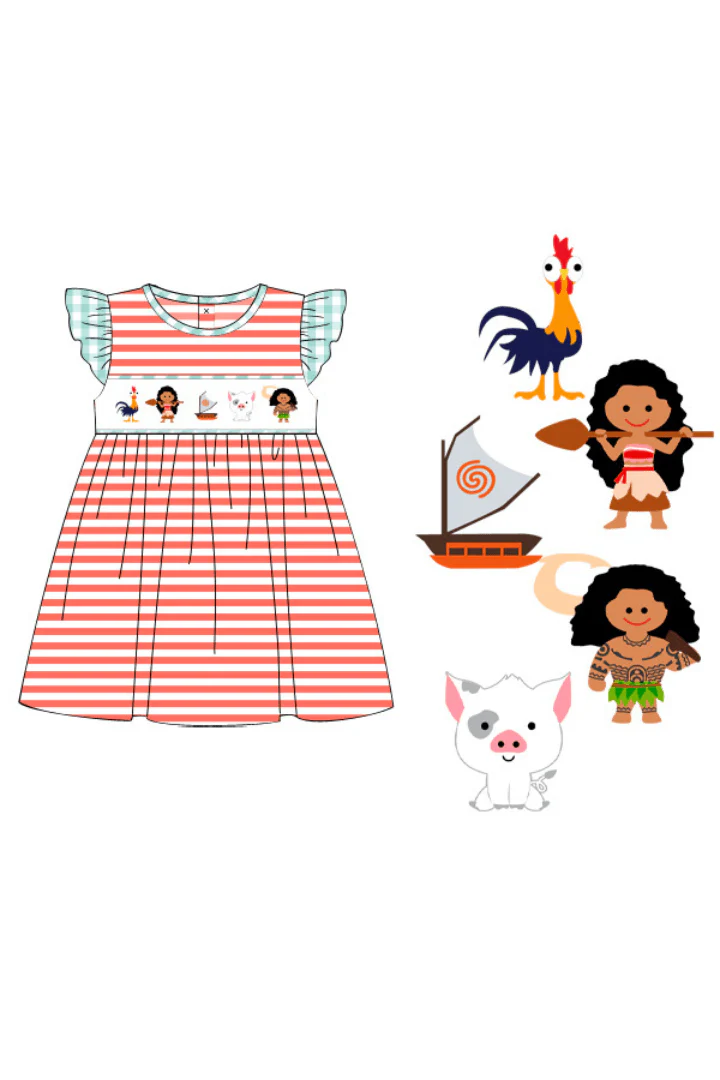 Smocked Ocean Princess Knit Dress - Image 2