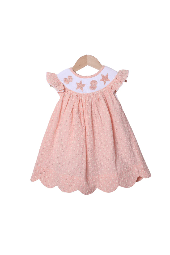 Smocked Pearls of the Sea Dress