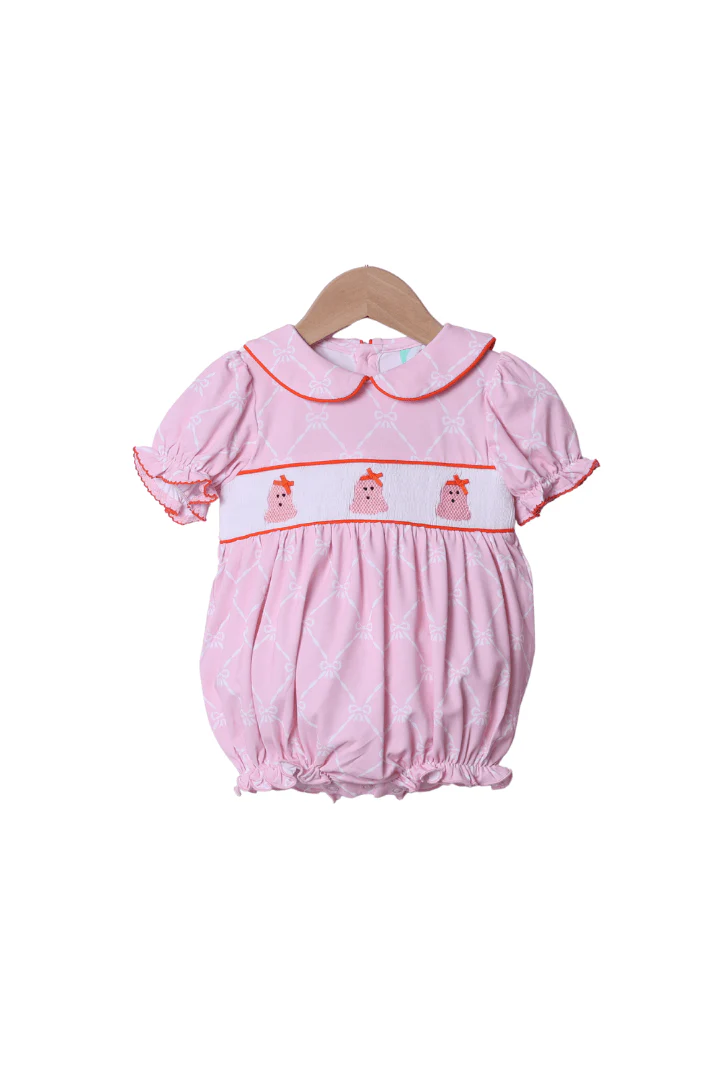 Smocked Pink Trellis Ghost Bubble - Image 2