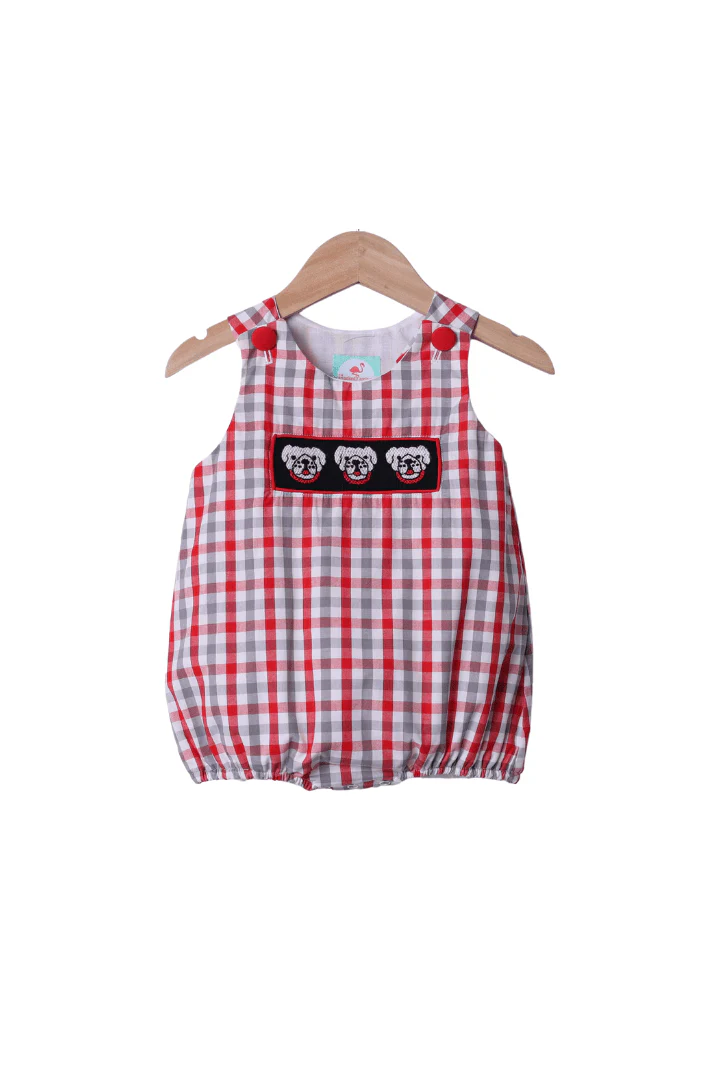 Smocked Red BullDog Bubble