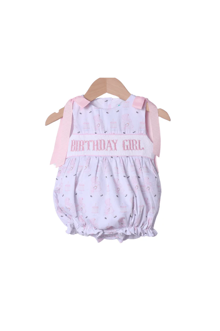 Smocked Sweet Birthday Girl Bubble