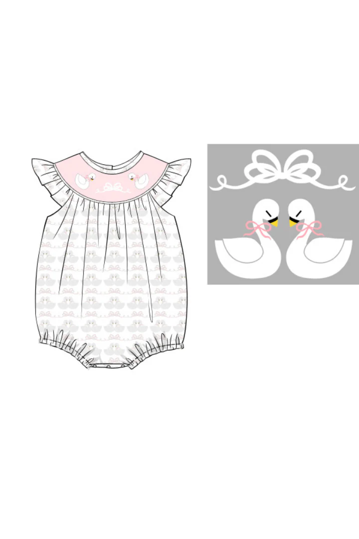 Smocked Sweet Swan Bishop Bubble - Image 2