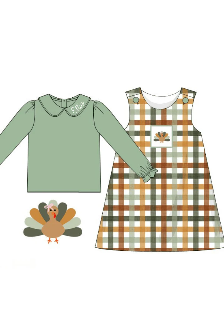 Pre-Order Smocked Turkey Fall Plaid Dress/Shirt