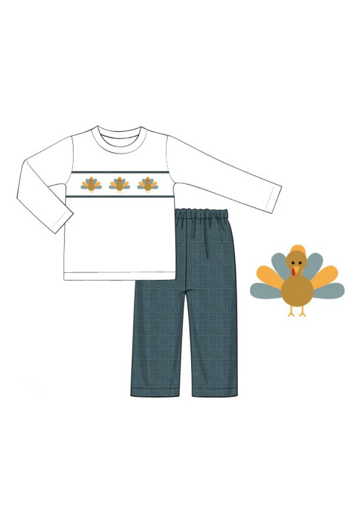 Pre-Order Smocked Turkey Linen Pant Set