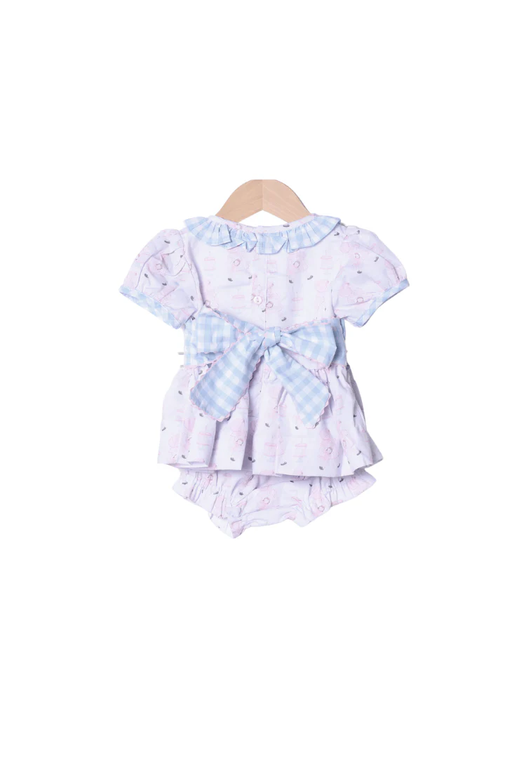 Sweet Birthday Girl Gingham Bloomer Set - Image 2