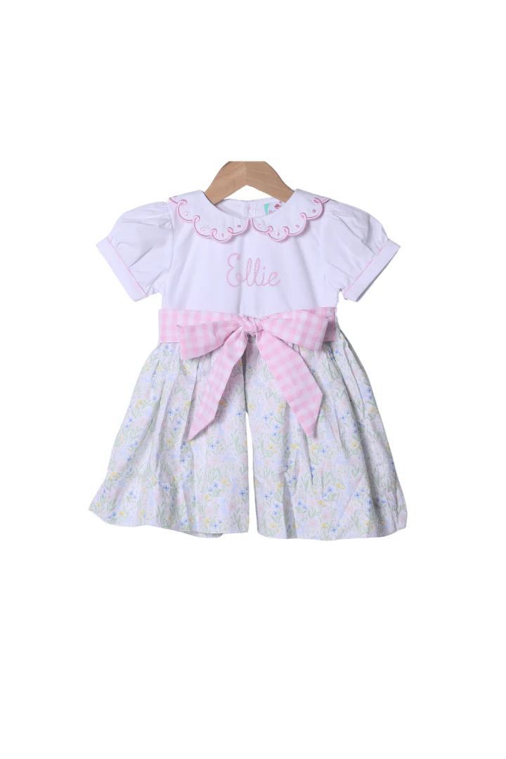 Sweet Bunny Floral Bow Dress