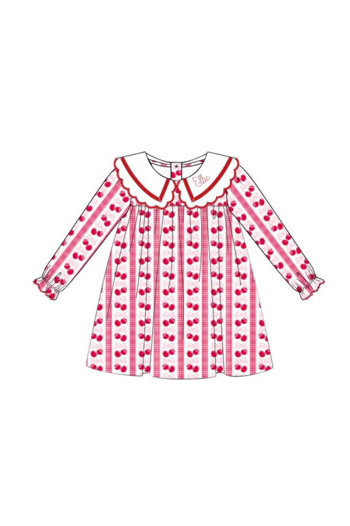 Sweet Cherry Scalloped Dress - Image 2
