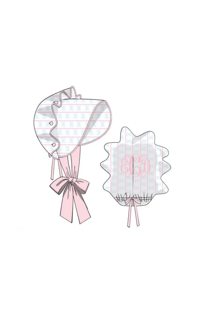 Sweet Scalloped Bow Bonnet - Image 5
