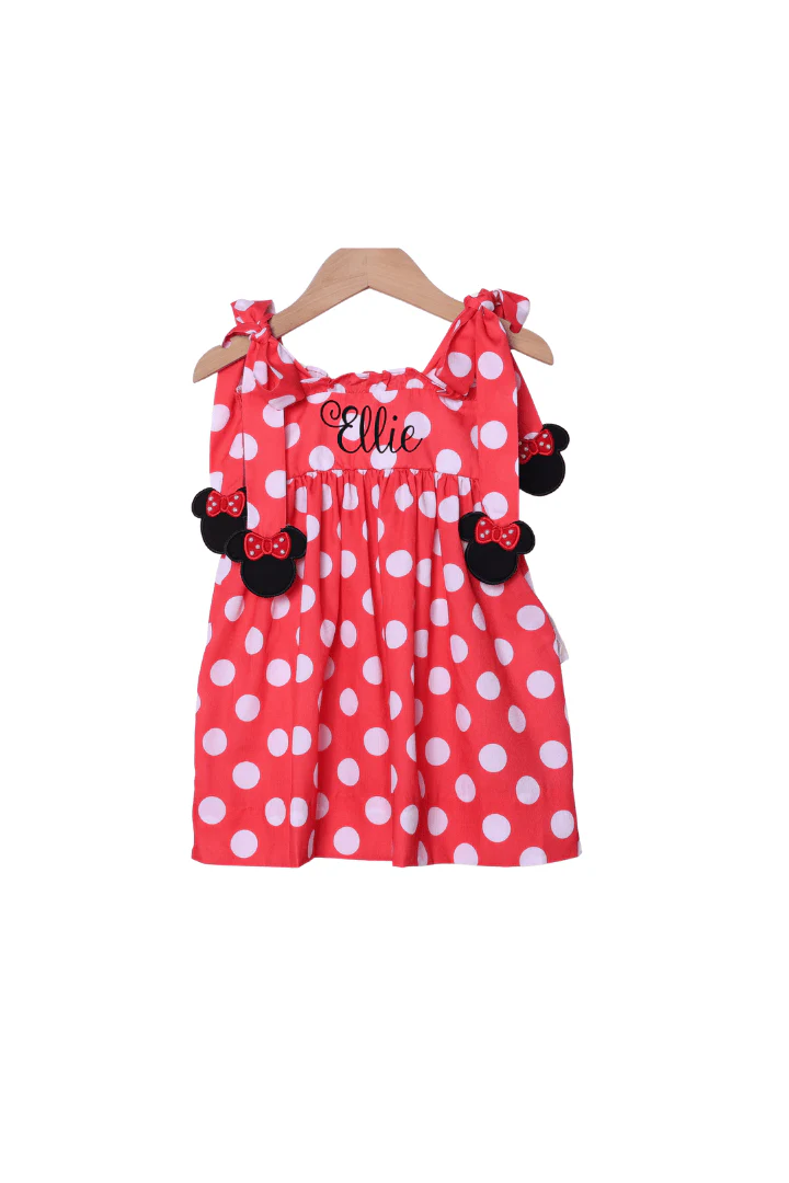 Red Polka Dot Mouse Tie Dress