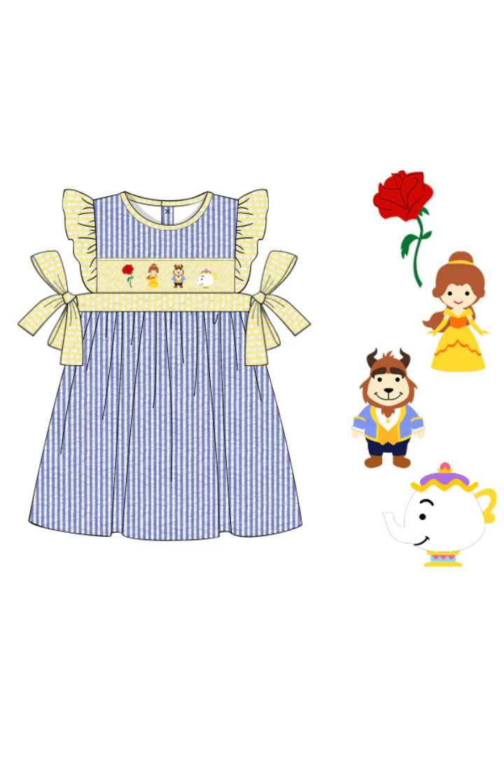 Smocked Beauty and Friends Seersucker Dress - Image 2