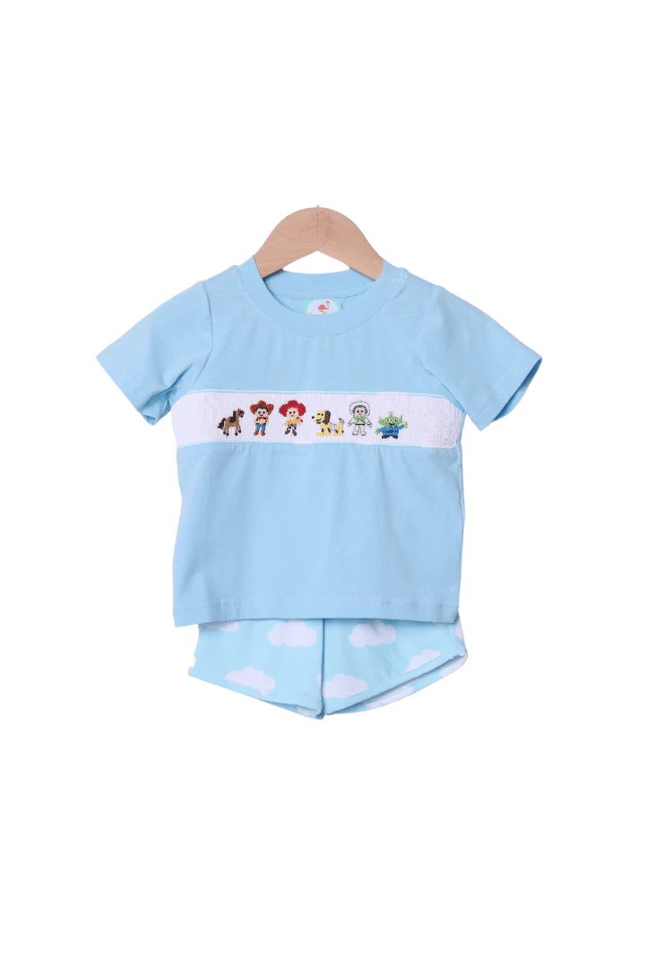 Smocked Cowboy and Friends Cloud Set