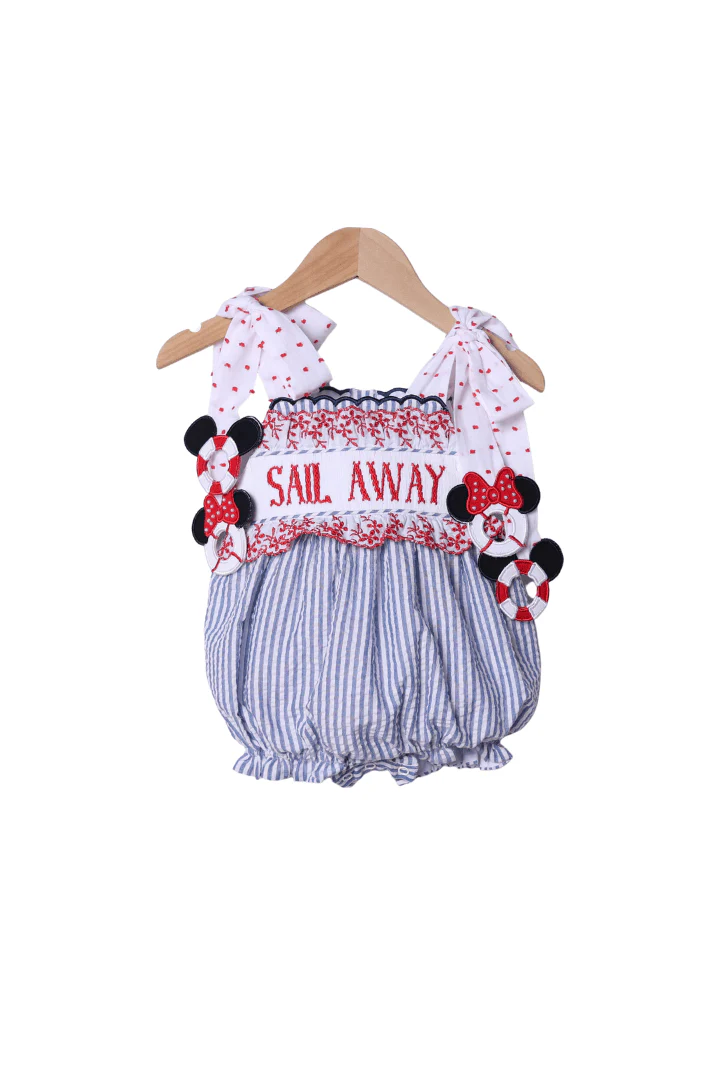Smocked Sail Away Cruise Tie Bubble