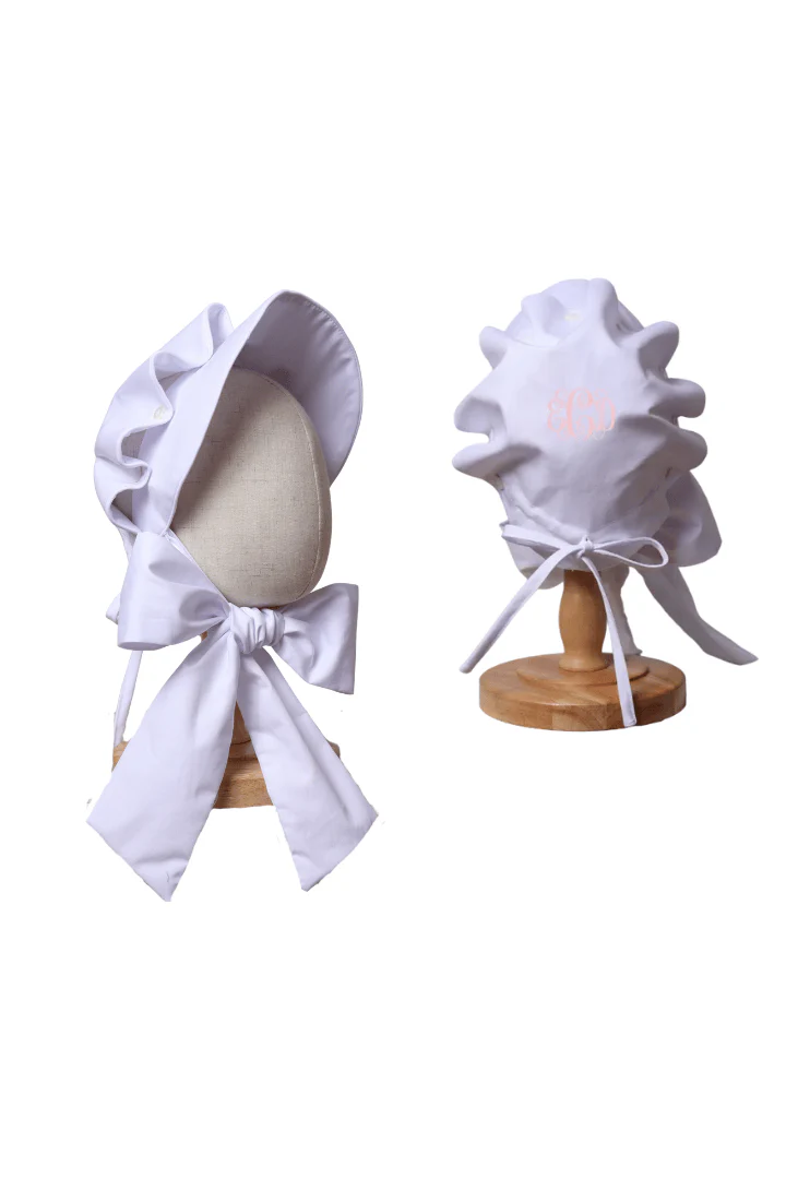 White Woven Bonnet